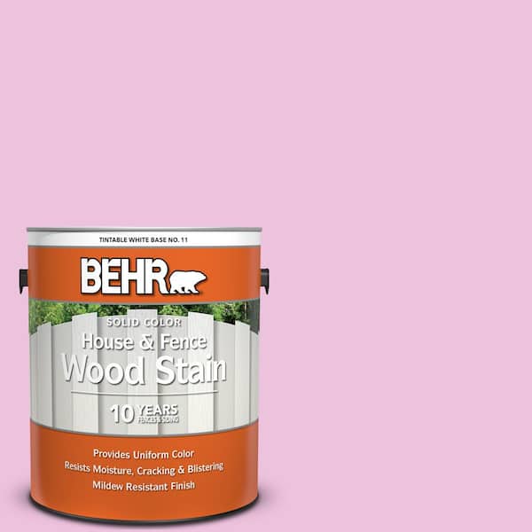 BEHR 1 gal. #P120-1 Starlet Pink Solid Color House and Fence Exterior Wood Stain