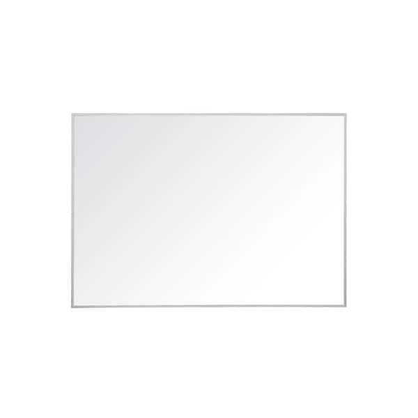 Avanity Sonoma 39 in. W x 28 in. H Framed Rectangular Bathroom Vanity Mirror in Silver