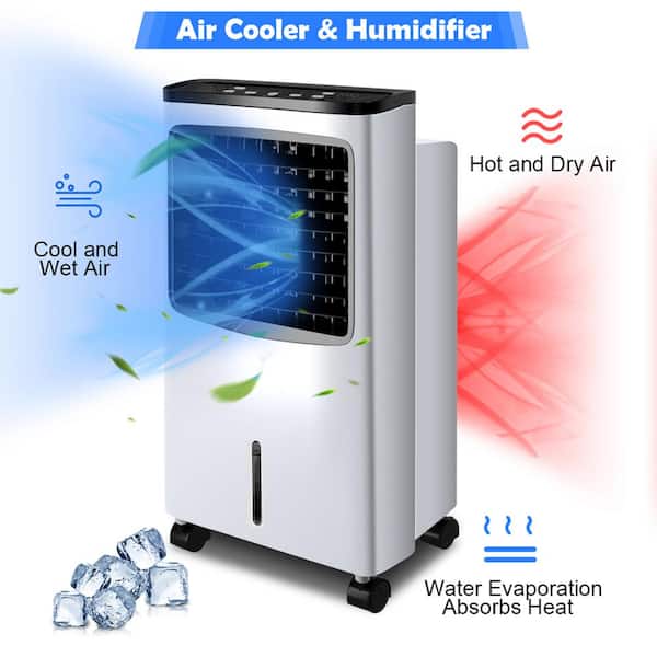 Hybrid Wet Air Cooler Gymax Portable Air Conditioner Evaporative
