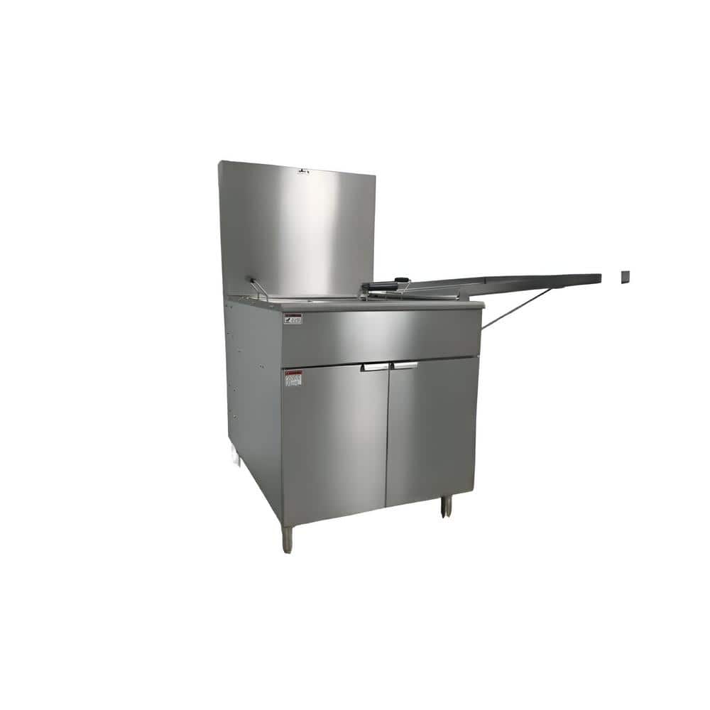 92.6 qt. 170 lbs. Stainless Steel NSF Flat Bottom Funnel Cake Donut Commercial Deep Fryer EF24 with 120000 BTU/H