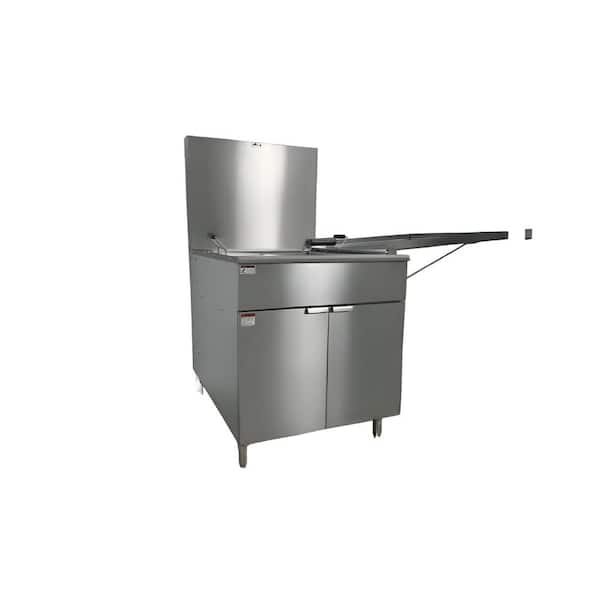 Elite Kitchen Supply 92.6 qt. 170 lbs. Stainless Steel NSF Flat Bottom Funnel Cake Donut Commercial Deep Fryer EF24 with 120000 BTU/H