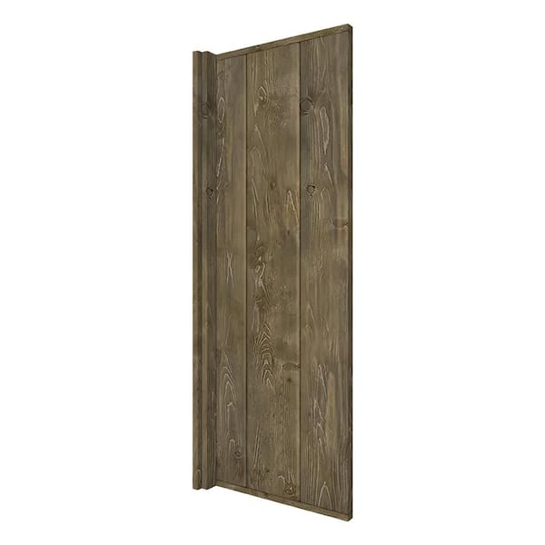 18 in. x 48 in. Aged Barrel Solid Pine Wood Bathroom Urinal Partition Door Slab