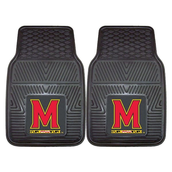 FANMATS University of Maryland 18 in. x 27 in. 2-Piece Heavy Duty Vinyl Car Mat