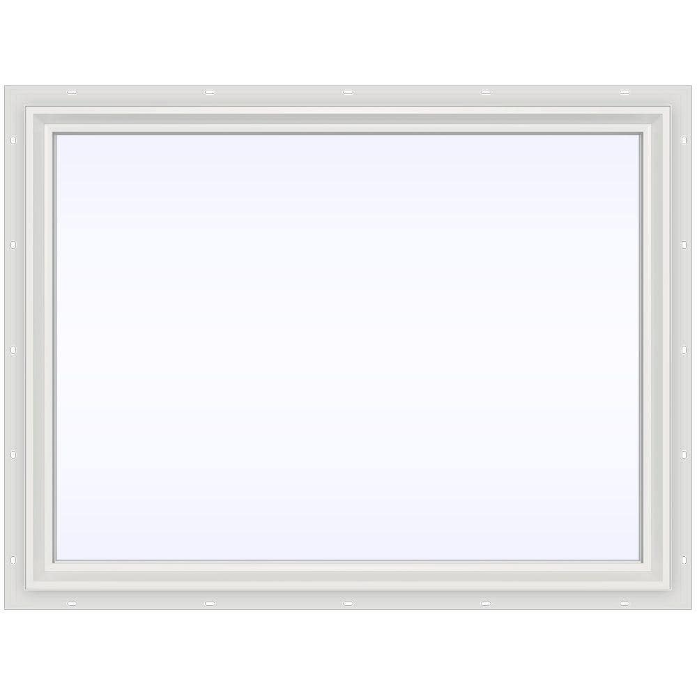 JELD-WEN 47.5 in. x 35.5 in. V-2500 Series White Vinyl Picture Window w ...