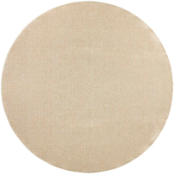 Tulum Cream 8 ft. Round x 8 ft. All-Over Design Contemporary Round Area Rug
