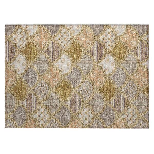 Chantille Machine Washable Indoor/Outdoor Abstract ACN2863 Walnut 3 ft. x 4 ft. Area Rug