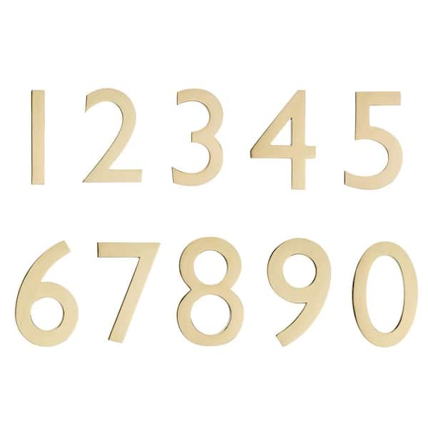 3.75 Reflective Mailbox Numbers/Letters (White Text, Black Background)