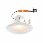 Standard Retrofit 4 in. White Recessed Trim Warm LED Ceiling Can Light with 92 CRI, 3000K