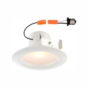 Standard Retrofit 4 in. White Recessed Trim Warm LED Ceiling Can Light with 92 CRI, 3000K