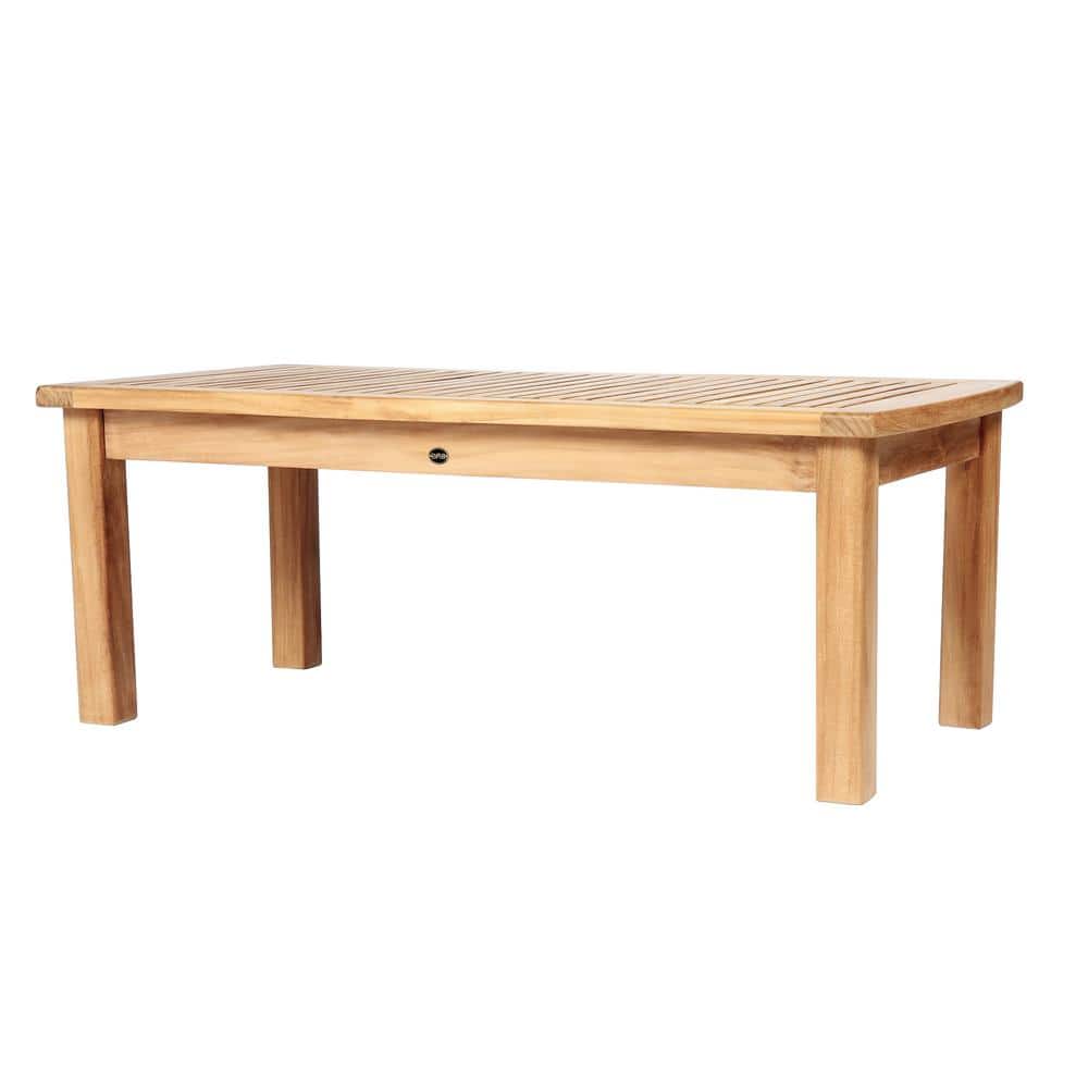 Colorado 50 in. x 24 in. Rectangular Natural Teak Outdoor Coffee Table