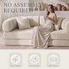 Instructions for unboxing and assembly of the sofa bed.