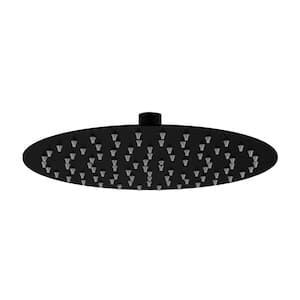 1-Spray Pattern with 2.5-GPM Round 12 in. Ceiling Mount Rain Fixed Shower Head in Matte Black