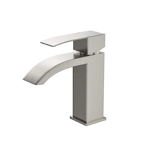 Aosspy Modern Single Handle Single Hole Bathroom Faucet In Brushed   Brushed Nickel Single Hole Bathroom Faucets 0902 Aspy 64 600 