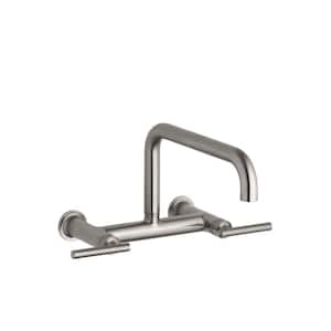 Purist 2-Handle Bridge Kitchen Faucet in Vibrant Stainless