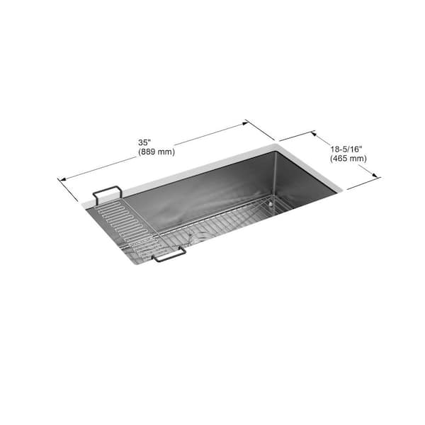 Kohler K-5415-NA Strive 35-1/2 Single Basin Undermount