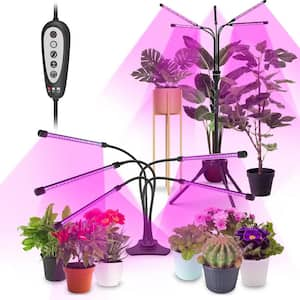 2 ft. Indoor Full Spectrum 30-Watt Equivalent Black Grow Light with Tripod Stand, Red Blue Color Changing Light