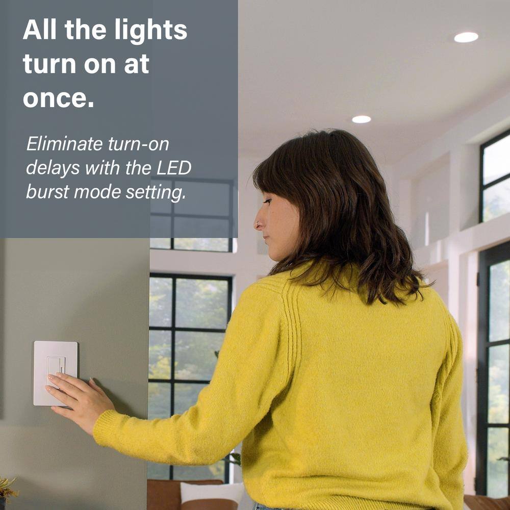 White Matte Thermoplastic Rocker Dimmer Switch