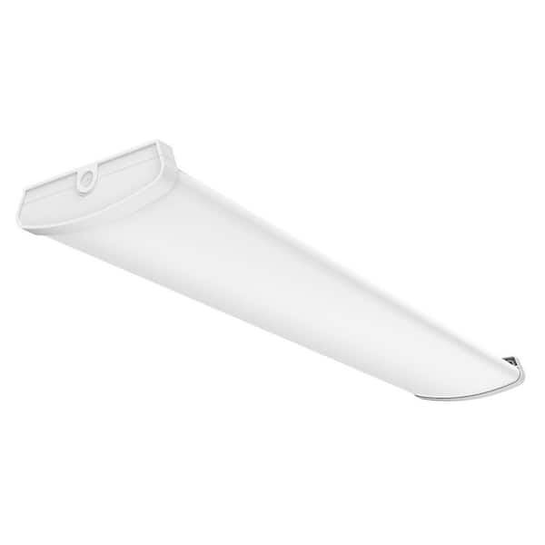 46 in. x 10 in. White LED Wrap Light Fixture 6500 Lumens 120V 3000K 4000K 5000K Dimmable Garage Lighting