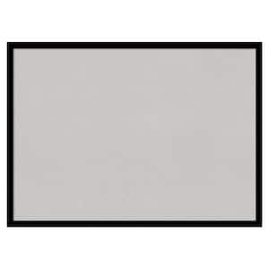 Black Gallery Deep Wood Framed Grey Corkboard 29 in. x 21 in. Bulletin Board Memo Board