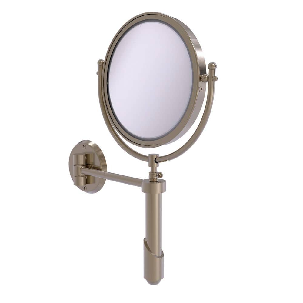 Soho 8in. W x 15in. H Round Framed  Wall Mounted Magnifying Bathroom Make-Up Mirror with 5X Mag. in Antique Pewter price history on PriceWatchPro