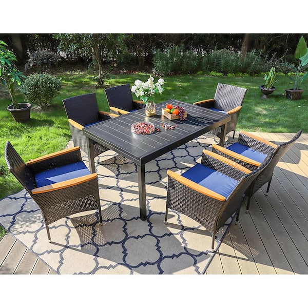 rattan garden furniture extendable table