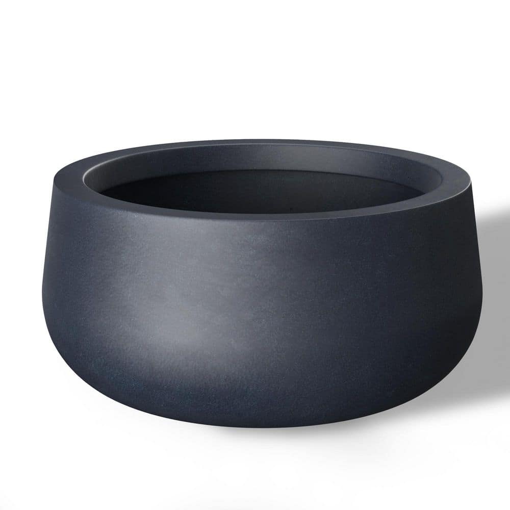 20.5 in. Large Granite Gray(Enhanced Interior) Concrete Round Planter / Pot with Drainage Holes price history on PriceWatchPro