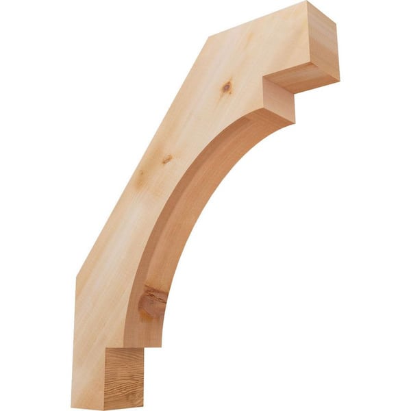 Ekena Millwork 3 1/2"W x 18"D x 22"H Merced Smooth Knee Brace, Western Red Cedar