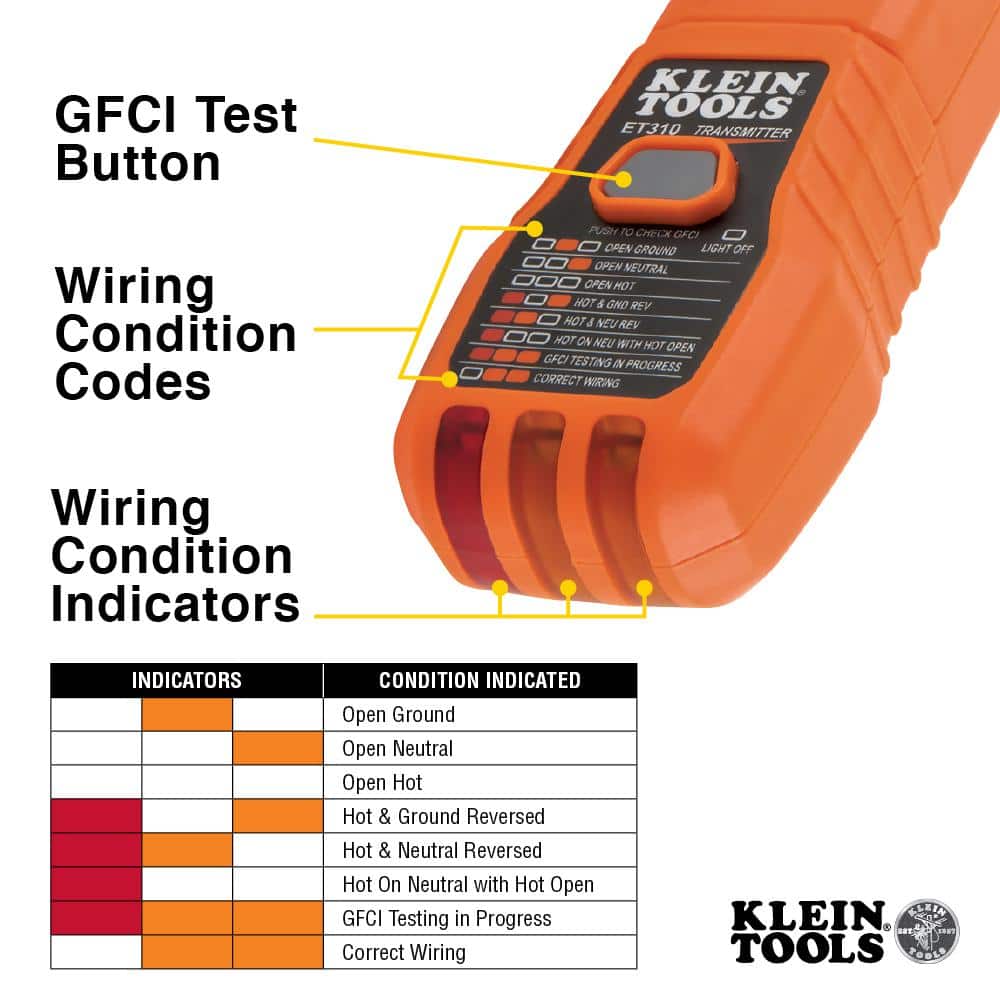 Klein Tools Digital Circuit Breaker Finder with GFCI Tester