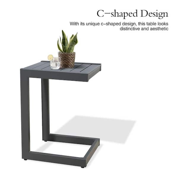 Outdoor c shaped side table discount