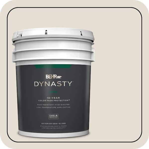 BEHR DYNASTY 5 gal. #PPU7-11 Cotton Knit Semi-Gloss Exterior Stain-Blocking Paint & Primer