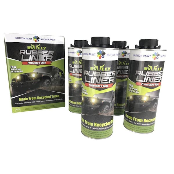 Environmentally Friendly Water Based Rubber Truck Bed Liner in Camo Green  (4-Box) BU71004 - The Home Depot