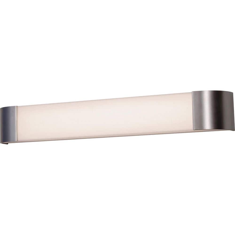 Allen 29.5 in. 1-Light Satin Nickel Vanity Light with White Acrylic Shade price history on PriceWatchPro