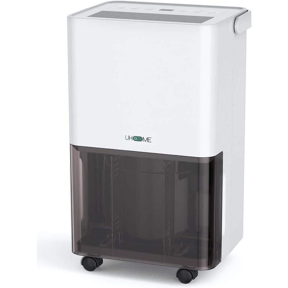 25 pt. 1,500 sq. ft. Dehumidifier for Home and Basements in White with Buck
