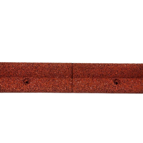 EcoBorder 4 ft. Red Rubber Landscape Edging (6-Pack)