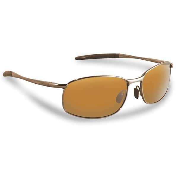 Polarized sunglasses shiny black frame and yellow lens