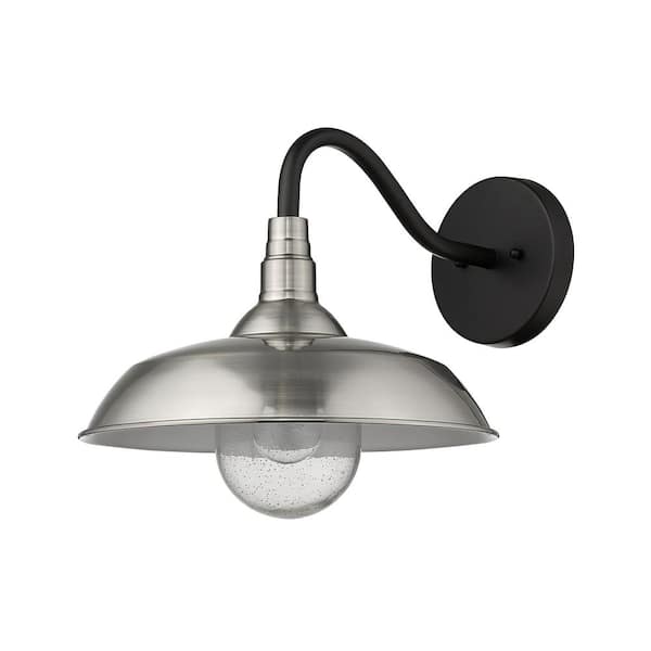 Acclaim Lighting Burry 1-Light Satin Nickel Outdoor Wall Sconce