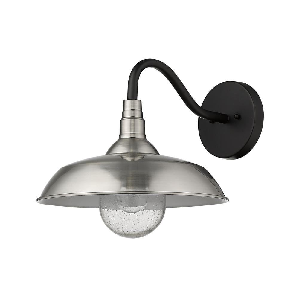 Burry 1-Light Satin Nickel Outdoor Wall Sconce price history on PriceWatchPro