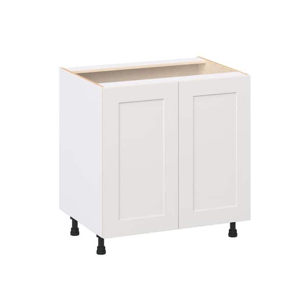 Roseland 33 in. W x 24 in. D x 34.5 in. H Assembled Shaker Sink Base Kitchen Cabinet in Warm White