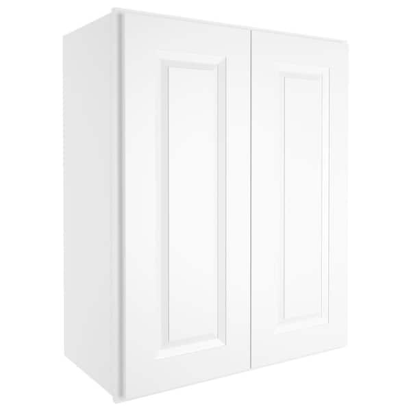 HOMEIBRO 24-in W X 12-in D X 30-in H in Traditional White Plywood Ready to Assemble Wall Kitchen Cabinet