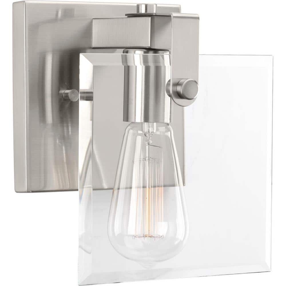 Glayse Brushed Nickel 7" Modern Bathroom Sconce