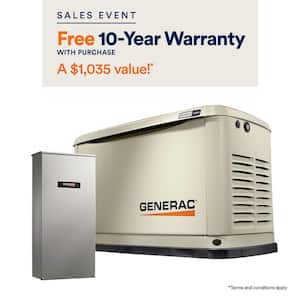 Guardian 18,000-Watt (LP)/17,000-Watt (NG) Air-Cooled Whole House Generator with Wi-Fi and 200-Amp Transfer Switch