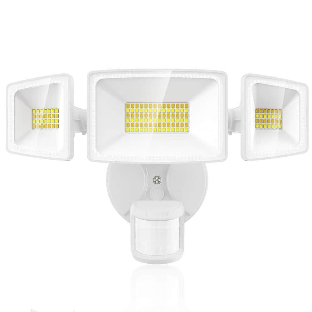 65-Watt WiFi Motion Sensing LED Flood Light 5500 Lumen Adjustable Color Temperature Black Outdoor Security price history on PriceWatchPro