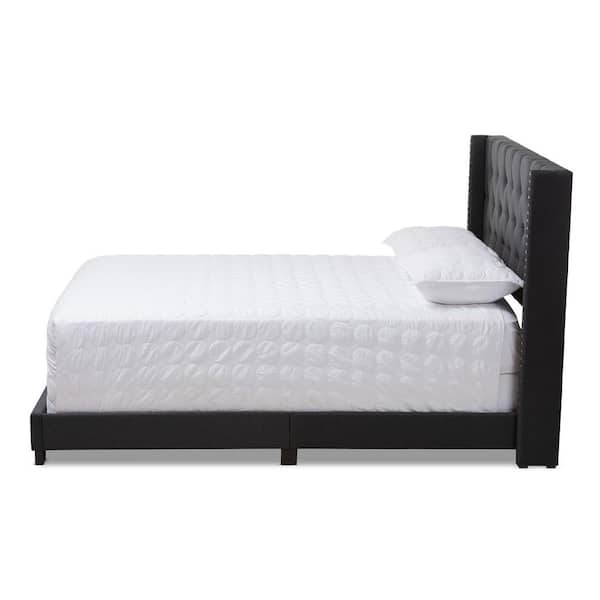 Baxton Studio Brady Charcoal Gray King Bed 149 8943 HD The Home