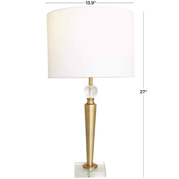 Litton Lane 27 in. Gold Metal Inverted Cone Shaped Task and