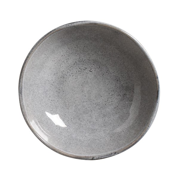 PORTO BRASIL 18.08 fl. oz. Dust Gray Stoneware Organic Bowl (Set of 6)
