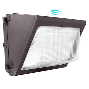 800- Watt Equivalent Integrated LED Brown Dusk to Dawn Wall Pack Light with Photocell Sensor 3 Color Selectable