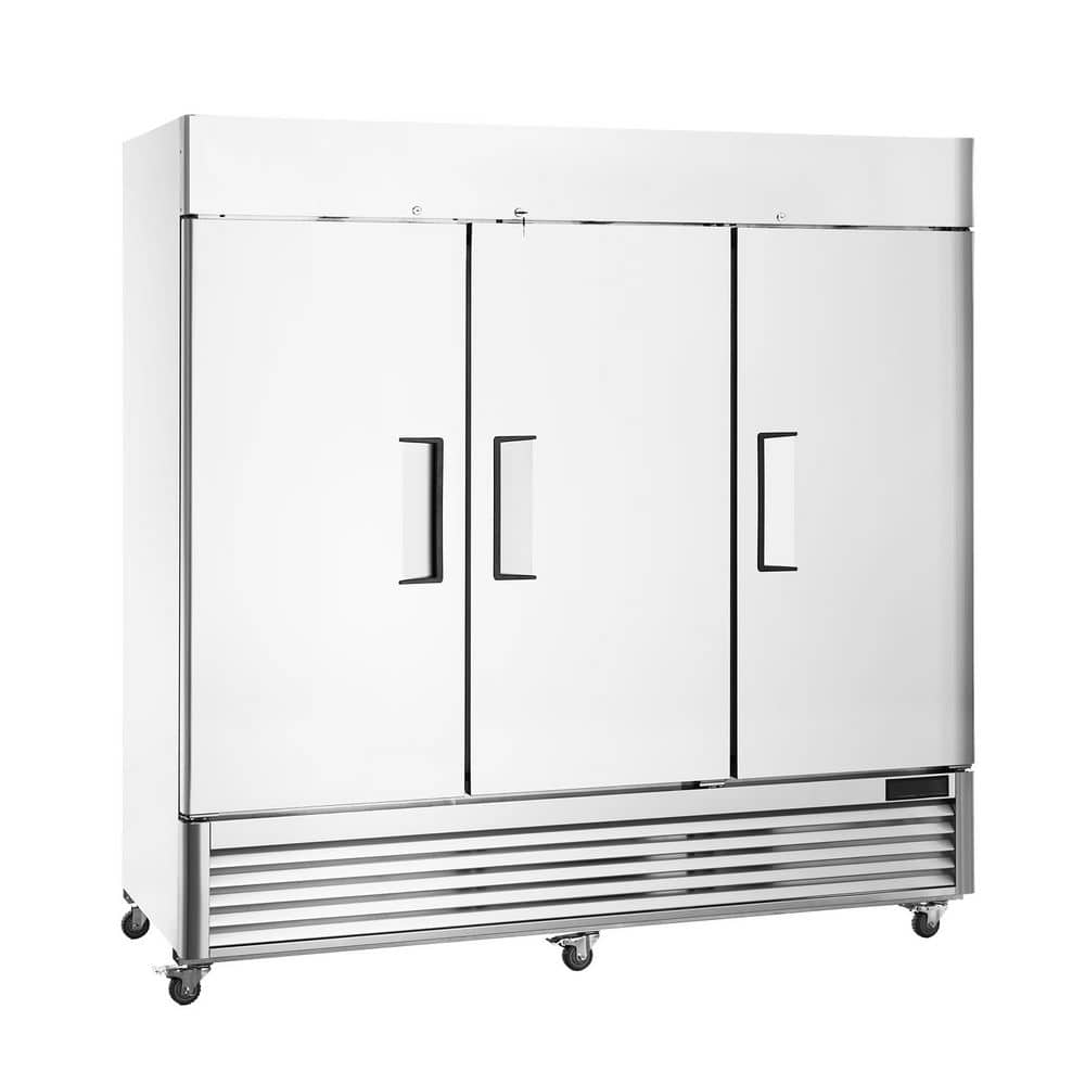 Commercial Freezer 60.42 Cu.ft., Reach in 82.5 in.W Upright Freezer 3 Doors Stainless Steel Freezer 2025 Upgrade Silver