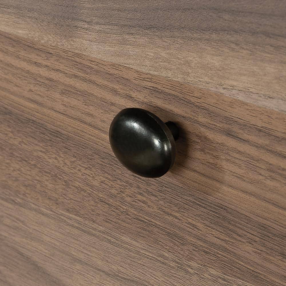 Washed Walnut 2-Drawer Lateral File Cabinet with Metal Hardware