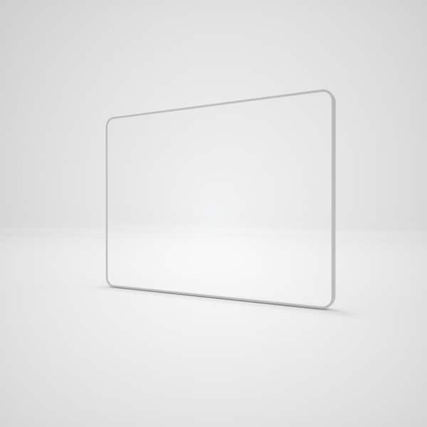 JimsMaison 48 in. W x 36 in. H Rectangular Framed Wall Bathroom Vanity Mirror in Gun Grey
