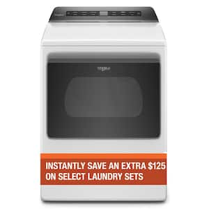 7.4 cu. ft. White Front Load Gas Dryer with AccuDry System